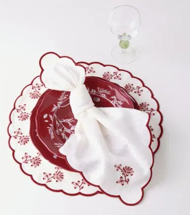Cabana Botanica set of 2 embroidered linen napkins | Thumbnail 2 Cabana Botanica set of 2 embroidered linen napkins | Thumbnail 2
