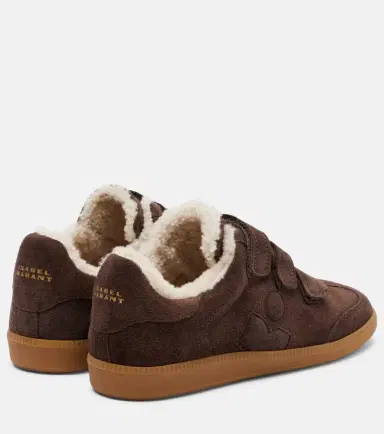 Isabel Marant Beth shearling-trimmed suede sneakers | Thumbnail 2 Isabel Marant Beth shearling-trimmed suede sneakers | Thumbnail 2
