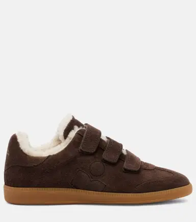 Isabel Marant Beth shearling-trimmed suede sneakers | Thumbnail 3 Isabel Marant Beth shearling-trimmed suede sneakers | Thumbnail 3