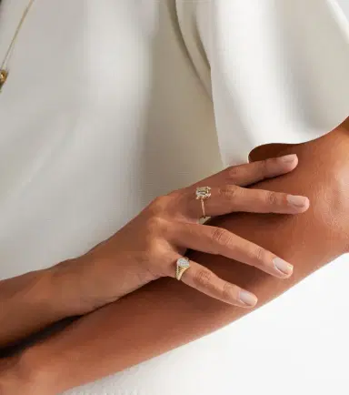 Yvonne Léon Yvonne Léon Berlingot 9kt gold pinky ring with diamonds | Thumbnail 3 Yvonne Léon Yvonne Léon Berlingot 9kt gold pinky ring with diamonds | Thumbnail 3