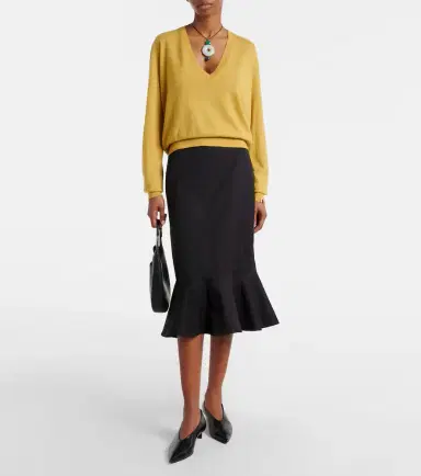 Plan C Ruffled cotton-blend poplin midi skirt | Thumbnail 6 Plan C Ruffled cotton-blend poplin midi skirt | Thumbnail 6