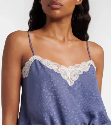 Chloé Chloé Lace-trimmed silk jacquard camisole | Thumbnail 6 Chloé Chloé Lace-trimmed silk jacquard camisole | Thumbnail 6