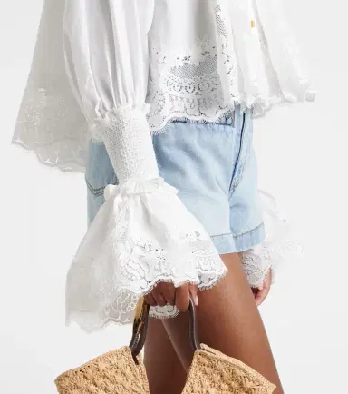 Zimmermann Alchemy lace-trimmed cotton blouse | Thumbnail 2 Zimmermann Alchemy lace-trimmed cotton blouse | Thumbnail 2