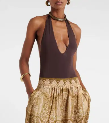 Zimmermann Luna halterneck open-back bodysuit | Thumbnail 2 Zimmermann Luna halterneck open-back bodysuit | Thumbnail 2