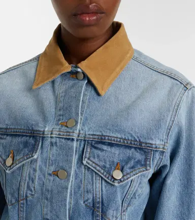 RÓHE Róhe Suede-trimmed denim jacket | Thumbnail 5 RÓHE Róhe Suede-trimmed denim jacket | Thumbnail 5