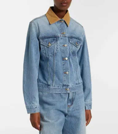 RÓHE Róhe Suede-trimmed denim jacket | Thumbnail 6 RÓHE Róhe Suede-trimmed denim jacket | Thumbnail 6