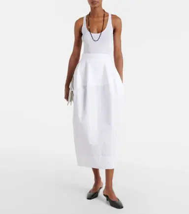 RÓHE Róhe Cotton poplin midi skirt | Thumbnail 5 RÓHE Róhe Cotton poplin midi skirt | Thumbnail 5