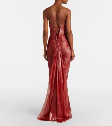Maria Lucia Hohan Cecilia draped silk muslin bustier gown | Thumbnail 5 Maria Lucia Hohan Cecilia draped silk muslin bustier gown | Thumbnail 5