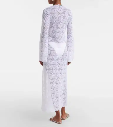 Oséree Oséree Bridal lace beach cover-up | Thumbnail 6 Oséree Oséree Bridal lace beach cover-up | Thumbnail 6