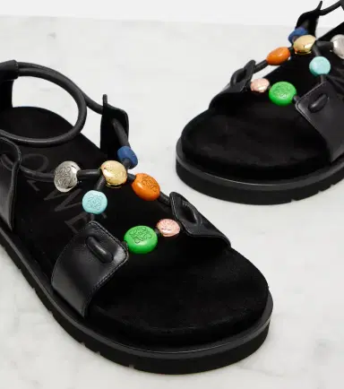 Loewe Paula's Ibiza Pebble Beads leather sandals | Thumbnail 3 Loewe Paula's Ibiza Pebble Beads leather sandals | Thumbnail 3