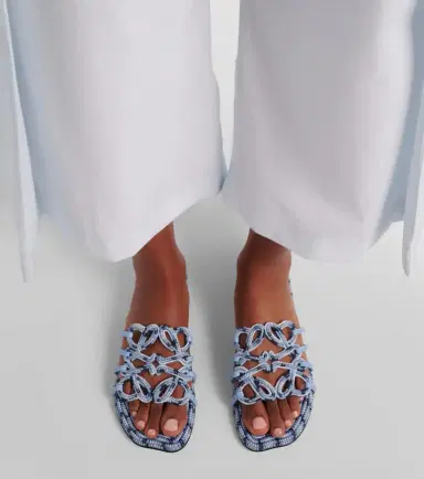 Loewe Paula's Ibiza Petal Anagram canvas slides | Thumbnail 5 Loewe Paula's Ibiza Petal Anagram canvas slides | Thumbnail 5