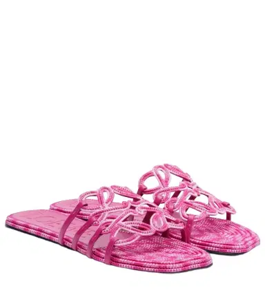 Loewe Paula's Ibiza Petal Anagram canvas slides | Thumbnail 1 Loewe Paula's Ibiza Petal Anagram canvas slides | Thumbnail 1