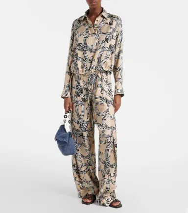 Loewe Paula's Ibiza Anagram silk wide-leg pants | Thumbnail 2 Loewe Paula's Ibiza Anagram silk wide-leg pants | Thumbnail 2