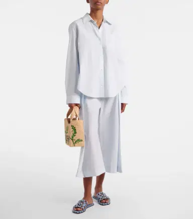 Loewe Paula's Ibiza cotton-blend poplin wide-leg pants | Thumbnail 2 Loewe Paula's Ibiza cotton-blend poplin wide-leg pants | Thumbnail 2