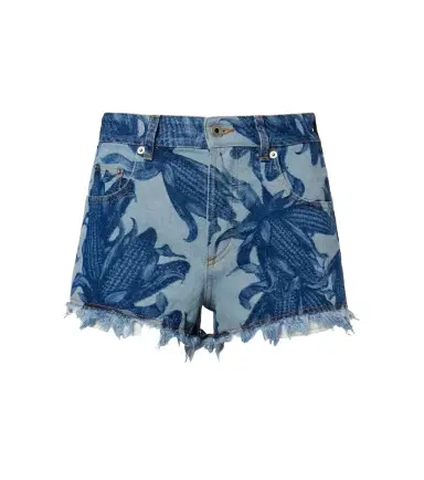Loewe Paula's Ibiza frayed printed denim shorts | Thumbnail 1 Loewe Paula's Ibiza frayed printed denim shorts | Thumbnail 1