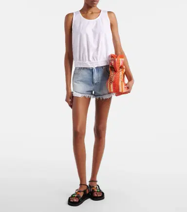 Loewe Paula's Ibiza Anagram denim shorts | Thumbnail 3 Loewe Paula's Ibiza Anagram denim shorts | Thumbnail 3