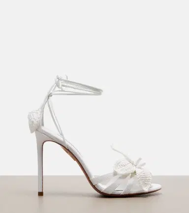 Aquazzura Calypso leather-trimmed raffia sandals | Thumbnail 4 Aquazzura Calypso leather-trimmed raffia sandals | Thumbnail 4