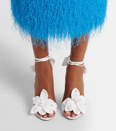 Aquazzura Calypso leather-trimmed raffia sandals | Thumbnail 6 Aquazzura Calypso leather-trimmed raffia sandals | Thumbnail 6