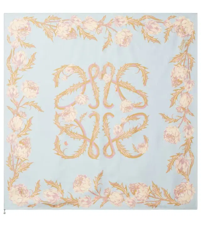 Printed silk twill scarf Printed silk twill scarf