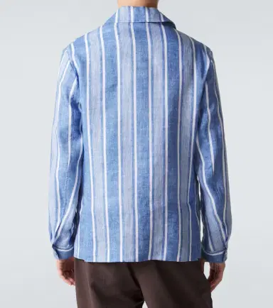 Fedeli Striped linen overshirt | Thumbnail 3 Fedeli Striped linen overshirt | Thumbnail 3