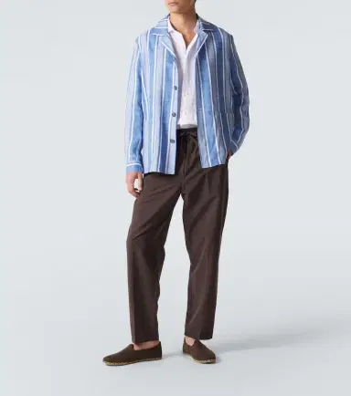 Fedeli Striped linen overshirt | Thumbnail 6 Fedeli Striped linen overshirt | Thumbnail 6