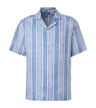 Fedeli Striped linen bowling shirt | Thumbnail 1 Fedeli Striped linen bowling shirt | Thumbnail 1