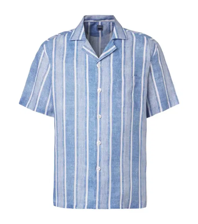 Striped linen bowling shirt Striped linen bowling shirt