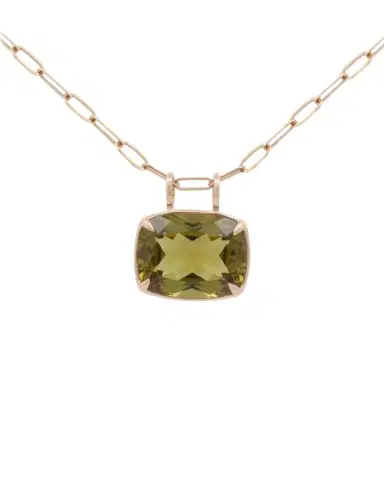 Wish Fine Jewelry 29.28ct Olive Quartz 18K Gold Statement Pendant | Thumbnail 1 Wish Fine Jewelry 29.28ct Olive Quartz 18K Gold Statement Pendant | Thumbnail 1