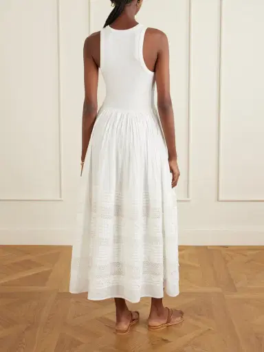 Polo Ralph Lauren Crochet-trimmed Ribbed Cotton-blend Maxi Dress | Thumbnail 3 Polo Ralph Lauren Crochet-trimmed Ribbed Cotton-blend Maxi Dress | Thumbnail 3