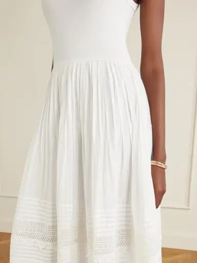 Polo Ralph Lauren Crochet-trimmed Ribbed Cotton-blend Maxi Dress | Thumbnail 4 Polo Ralph Lauren Crochet-trimmed Ribbed Cotton-blend Maxi Dress | Thumbnail 4