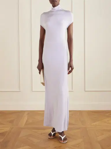COLLEEN ALLEN Open-back Jersey Turtleneck Gown | Thumbnail 2 COLLEEN ALLEN Open-back Jersey Turtleneck Gown | Thumbnail 2