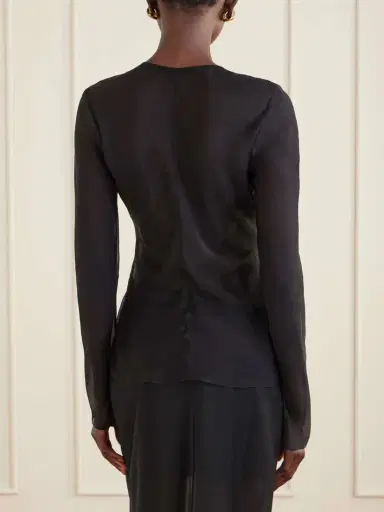 COLLEEN ALLEN Cut-out Silk-chiffon Blouse | Thumbnail 4 COLLEEN ALLEN Cut-out Silk-chiffon Blouse | Thumbnail 4