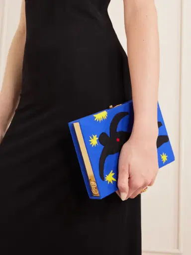 Olympia Le-Tan Icarus Embroidered Appliquéd Cotton, Wool And Silk-blend Canvas Clutch | Thumbnail 2 Olympia Le-Tan Icarus Embroidered Appliquéd Cotton, Wool And Silk-blend Canvas Clutch | Thumbnail 2
