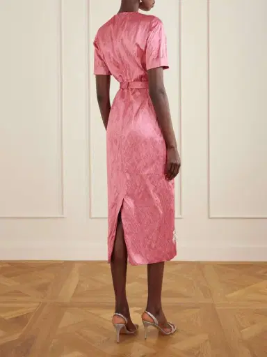 Erdem Embellished Crinkled-satin Midi Dress | Thumbnail 3 Erdem Embellished Crinkled-satin Midi Dress | Thumbnail 3