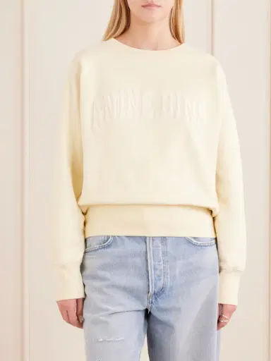 Anine Bing Appliquéd Cotton-fleece Sweatshirt | Thumbnail 3 Anine Bing Appliquéd Cotton-fleece Sweatshirt | Thumbnail 3