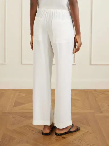 TOTEME Striped Woven Wide-leg Pants | Thumbnail 3 TOTEME Striped Woven Wide-leg Pants | Thumbnail 3