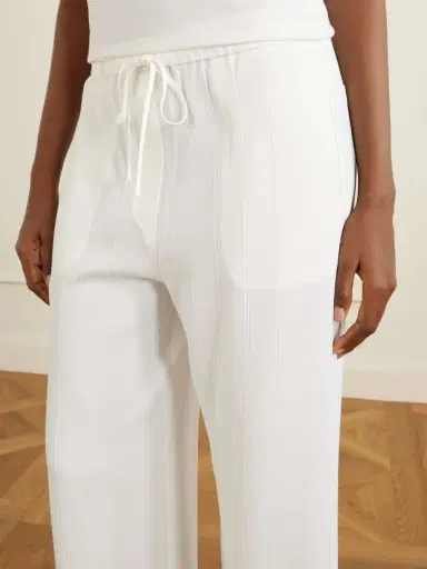 TOTEME Striped Woven Wide-leg Pants | Thumbnail 4 TOTEME Striped Woven Wide-leg Pants | Thumbnail 4
