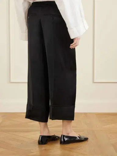 TOTEME Drawstring Wide-leg Satin Pants | Thumbnail 4 TOTEME Drawstring Wide-leg Satin Pants | Thumbnail 4
