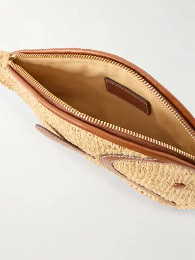 Staud Pesce Leather-trimmed Raffia Clutch | Thumbnail 6 Staud Pesce Leather-trimmed Raffia Clutch | Thumbnail 6