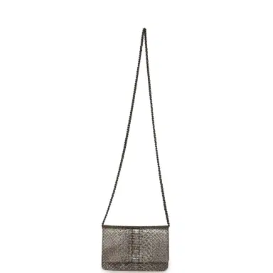 Chanel Chanel Wallet On Chain WOC Silver and Brown Aged Python Antique Silver Hardware | Thumbnail 7 Chanel Chanel Wallet On Chain WOC Silver and Brown Aged Python Antique Silver Hardware | Thumbnail 7