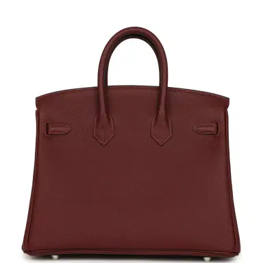 HERMÈS Hermes Birkin 25 Rouge H Togo Palladium Hardware | Thumbnail 4 HERMÈS Hermes Birkin 25 Rouge H Togo Palladium Hardware | Thumbnail 4
