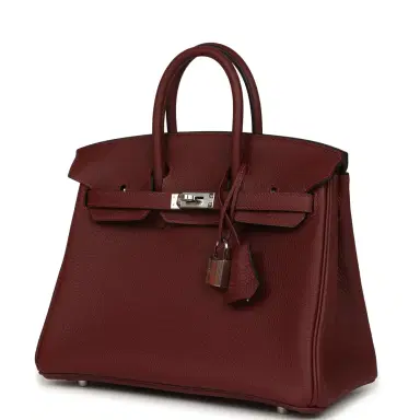 HERMÈS Hermes Birkin 25 Rouge H Togo Palladium Hardware | Thumbnail 5 HERMÈS Hermes Birkin 25 Rouge H Togo Palladium Hardware | Thumbnail 5