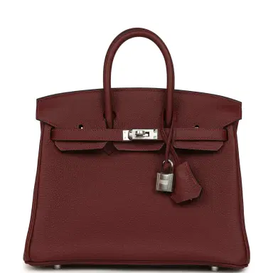 HERMÈS Hermes Birkin 25 Rouge H Togo Palladium Hardware | Thumbnail 1 HERMÈS Hermes Birkin 25 Rouge H Togo Palladium Hardware | Thumbnail 1
