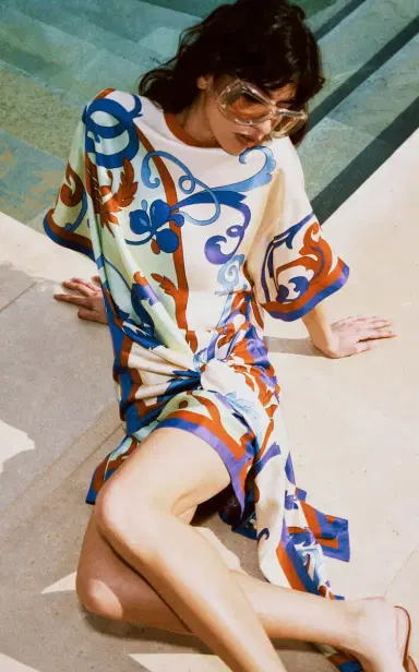 ALÉMAIS Exclusive La Isla Franco Silk Twill Mini Dress | Thumbnail 2 ALÉMAIS Exclusive La Isla Franco Silk Twill Mini Dress | Thumbnail 2