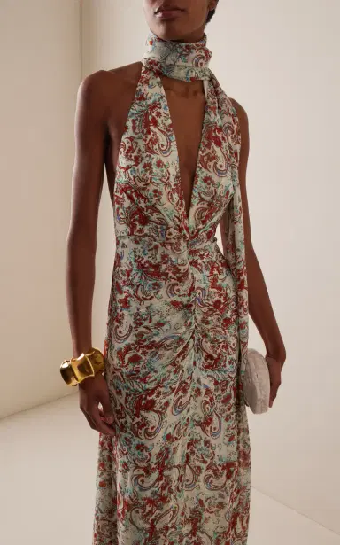 De La Vali Exclusive La Isla Formentera Chiffon Maxi Dress | Thumbnail 3 De La Vali Exclusive La Isla Formentera Chiffon Maxi Dress | Thumbnail 3