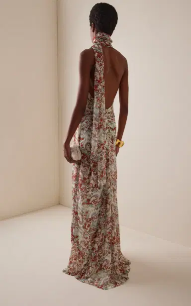 De La Vali Exclusive La Isla Formentera Chiffon Maxi Dress | Thumbnail 4 De La Vali Exclusive La Isla Formentera Chiffon Maxi Dress | Thumbnail 4