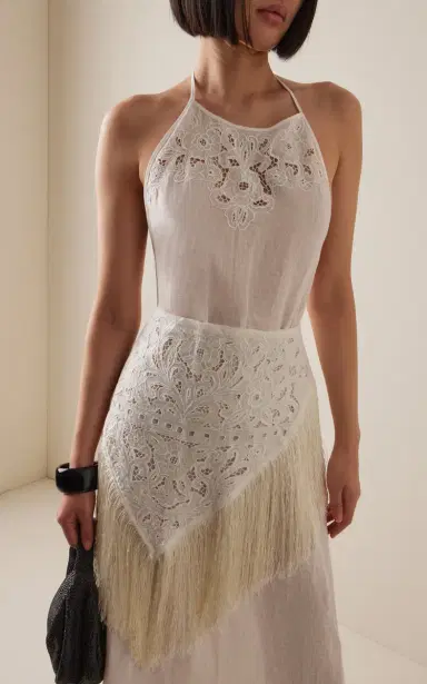 All That Remains Exclusive La Isla Josephina Fringe Lace Cotton Apron Dress | Thumbnail 2 All That Remains Exclusive La Isla Josephina Fringe Lace Cotton Apron Dress | Thumbnail 2