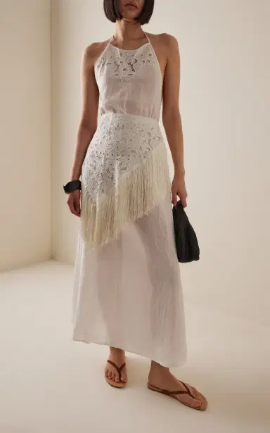 All That Remains Exclusive La Isla Josephina Fringe Lace Cotton Apron Dress | Thumbnail 3 All That Remains Exclusive La Isla Josephina Fringe Lace Cotton Apron Dress | Thumbnail 3