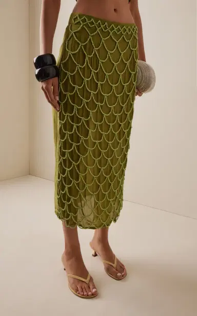 All That Remains Exclusive La Isla Mika Fringed Beaded Cotton Midi Skirt | Thumbnail 3 All That Remains Exclusive La Isla Mika Fringed Beaded Cotton Midi Skirt | Thumbnail 3