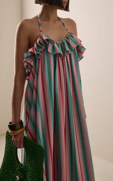 Marrakshi Life Exclusive La Isla The Ruffled Cotton Slip Dress | Thumbnail 3 Marrakshi Life Exclusive La Isla The Ruffled Cotton Slip Dress | Thumbnail 3